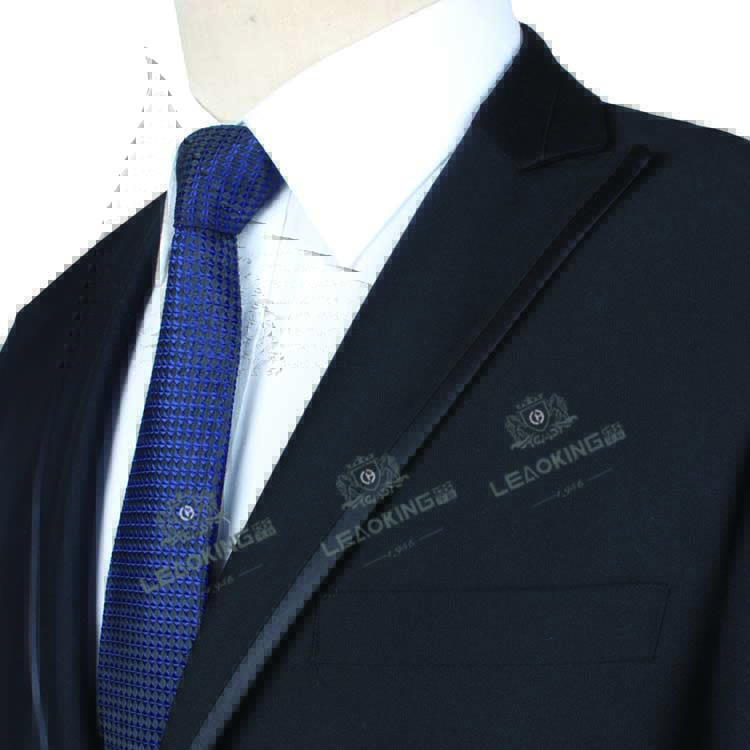 一粒扣西服定做领部